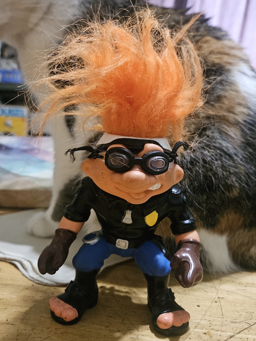 1992 Officer PaTroll action figure from the Hasbro Battle Trolls